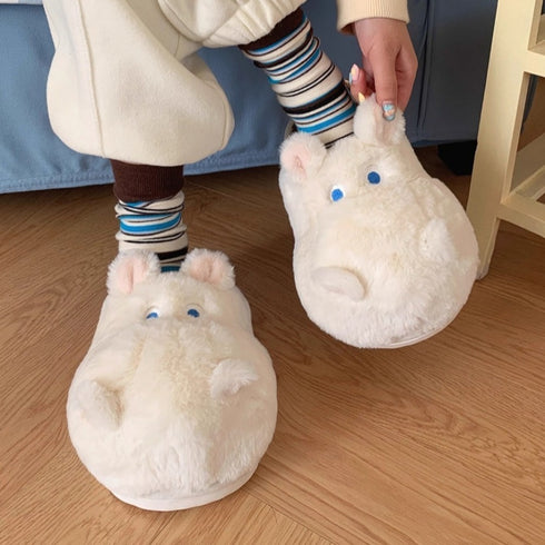 Snuggly Hippo Slippers